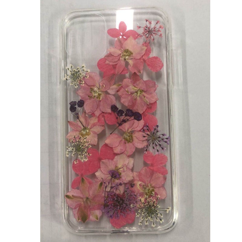 Kuivattu kukka Epoxy Phone Case, Glitter Epoxy Case